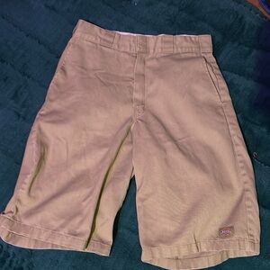 Vintage 90s Y2K Dickies Tan Khaki 13” Skater Long Jort Short 31